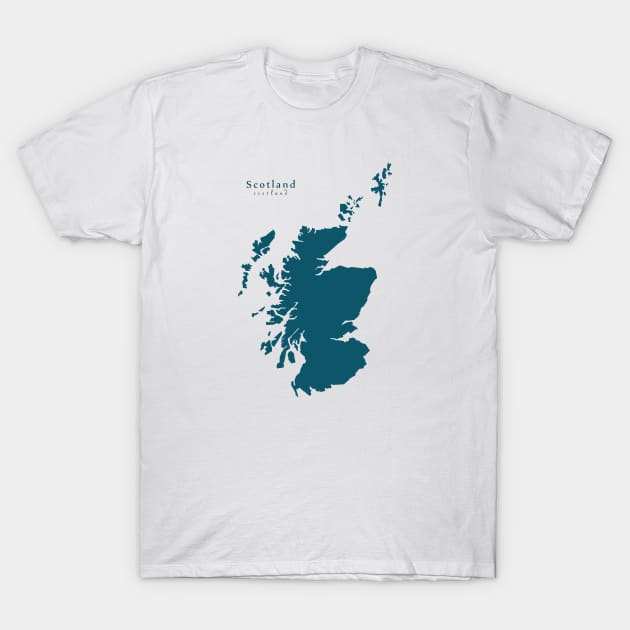 Scotland Map T-Shirt by Madrok